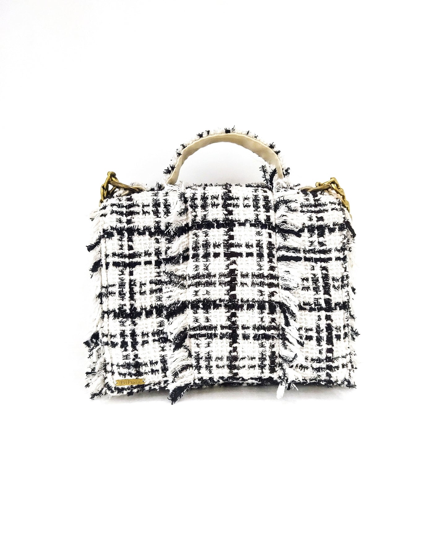 Black & White tweed bag