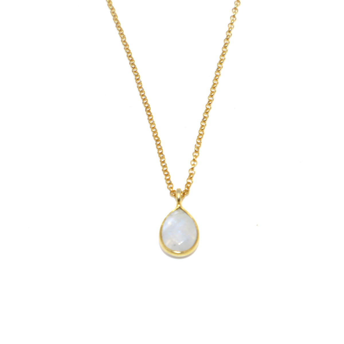 Snowfall Moonstone Pendant Necklace