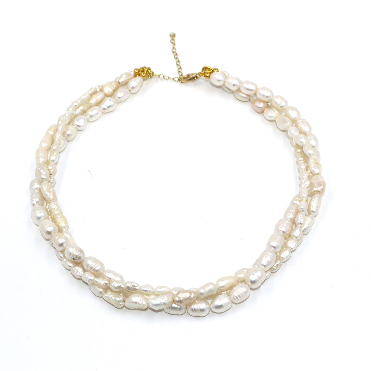 Triple Strand Pearls Necklace