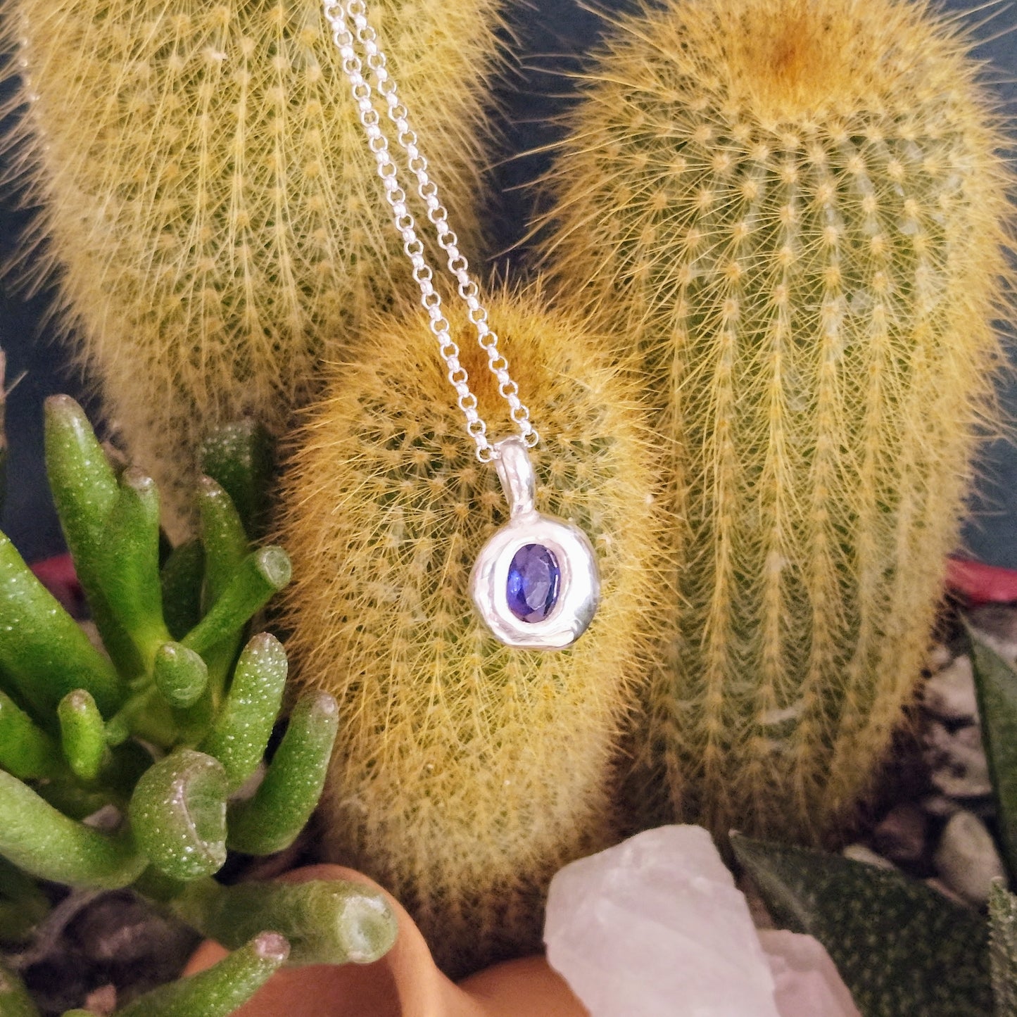 Melted Sapphire Necklace