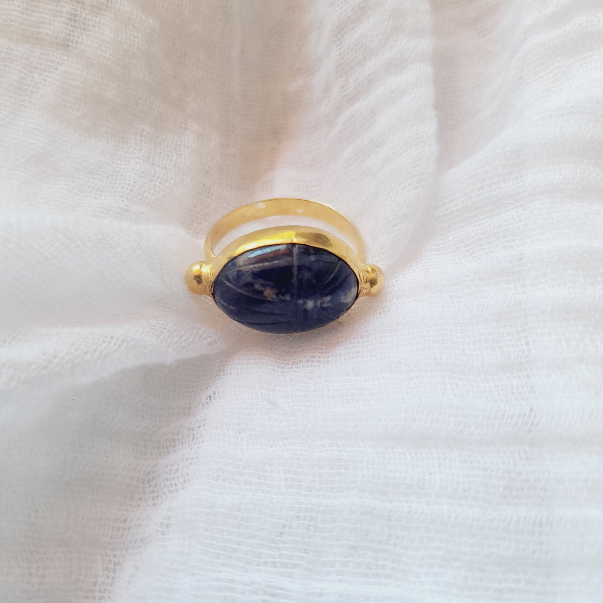 Scarab Sodalite Ring
