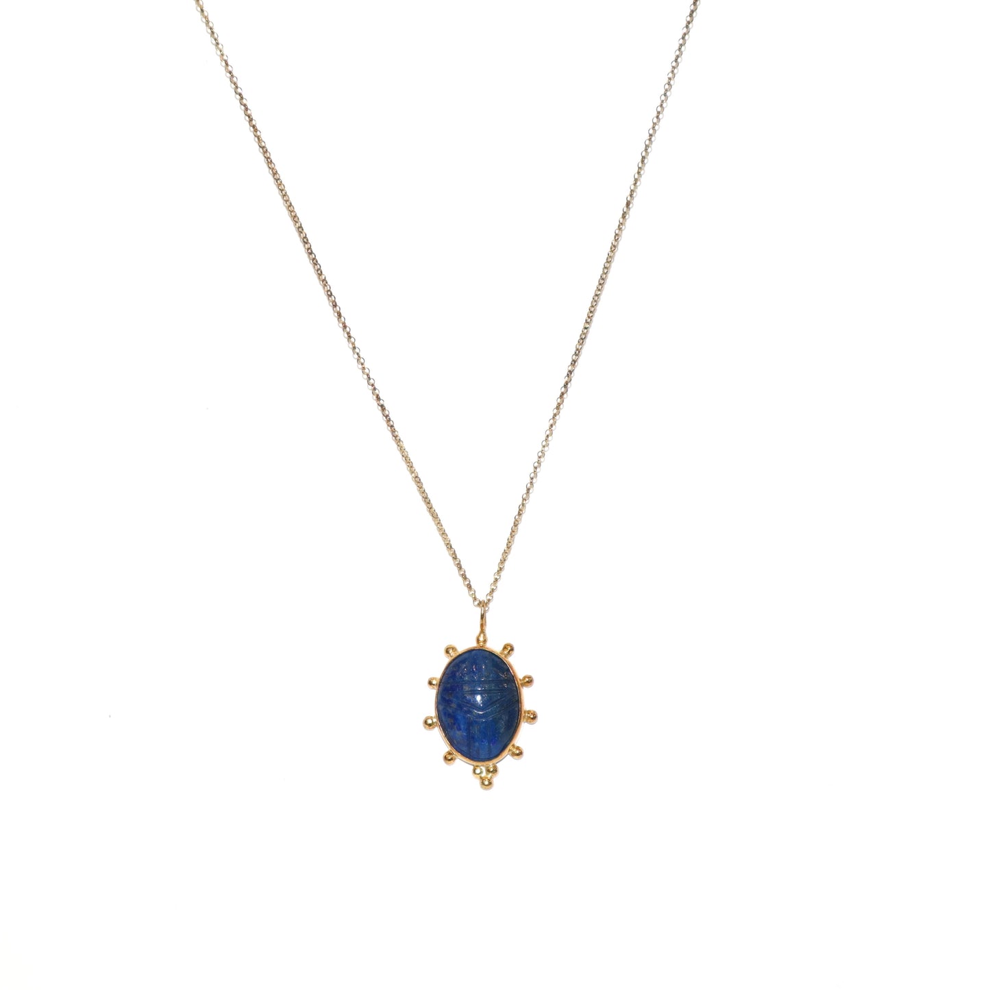 Lapis Scarab Necklace