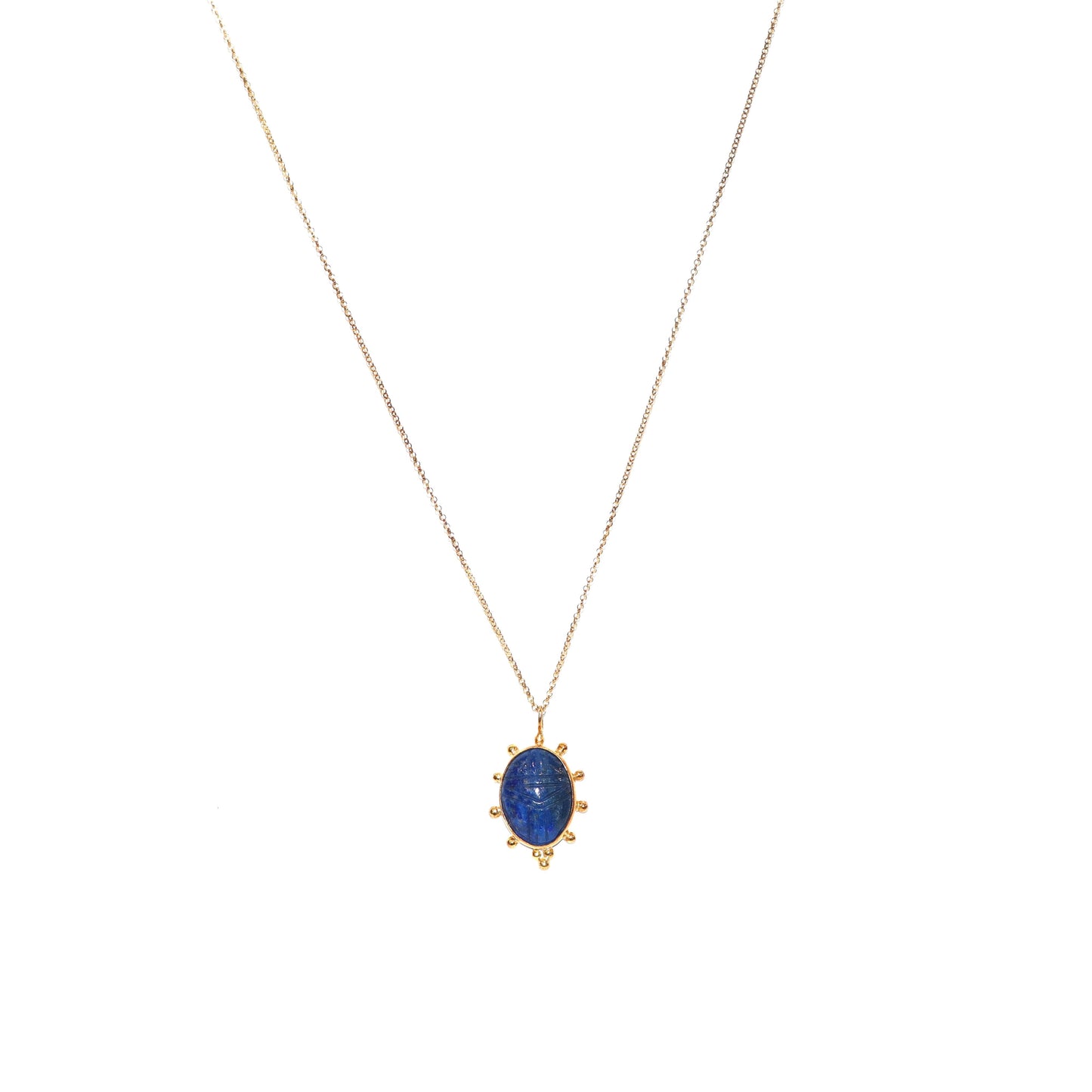 Lapis Scarab Necklace