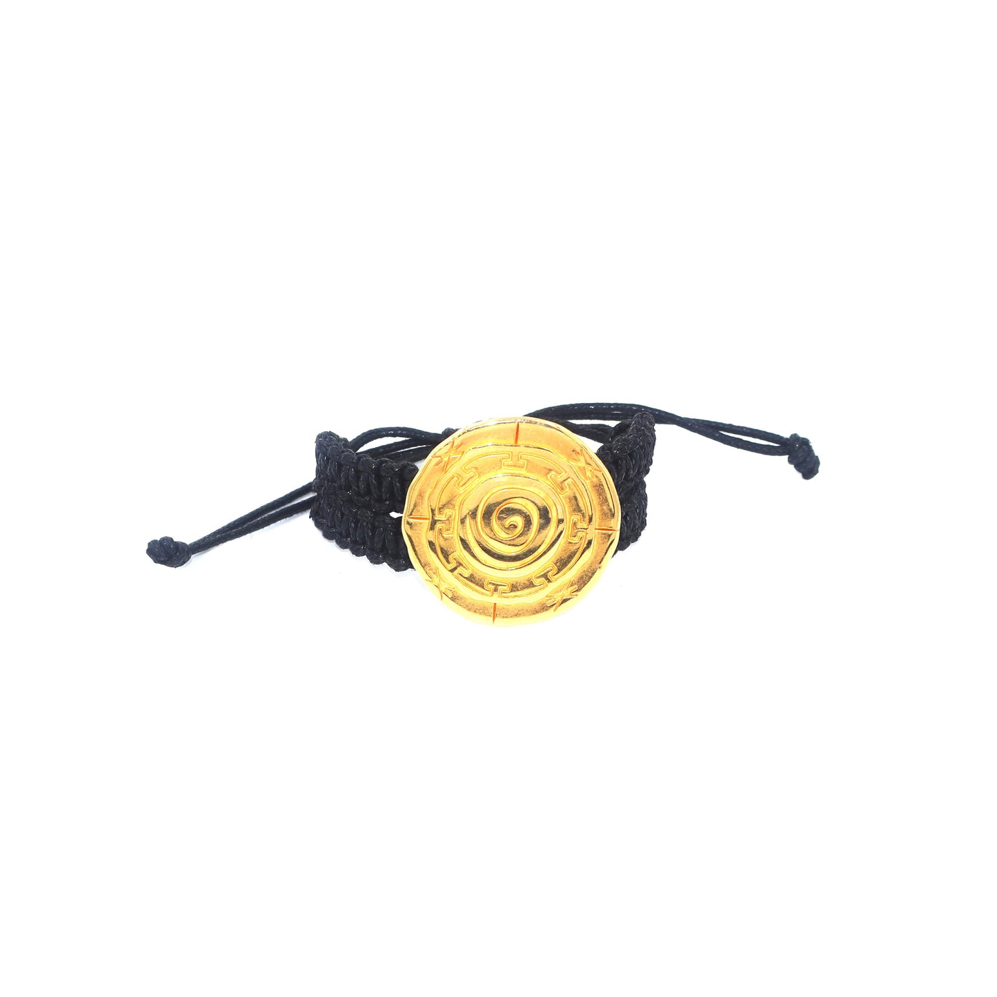 Large Meander Black Bracelet