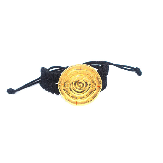 Large Meander Black Bracelet