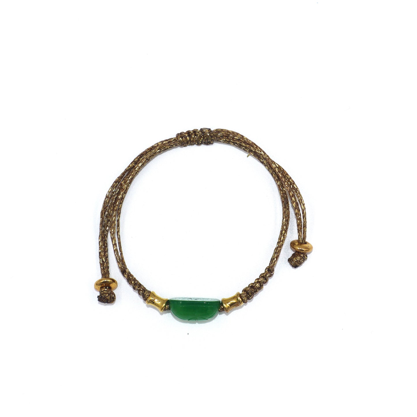 Green Agate Scarab Bracelet
