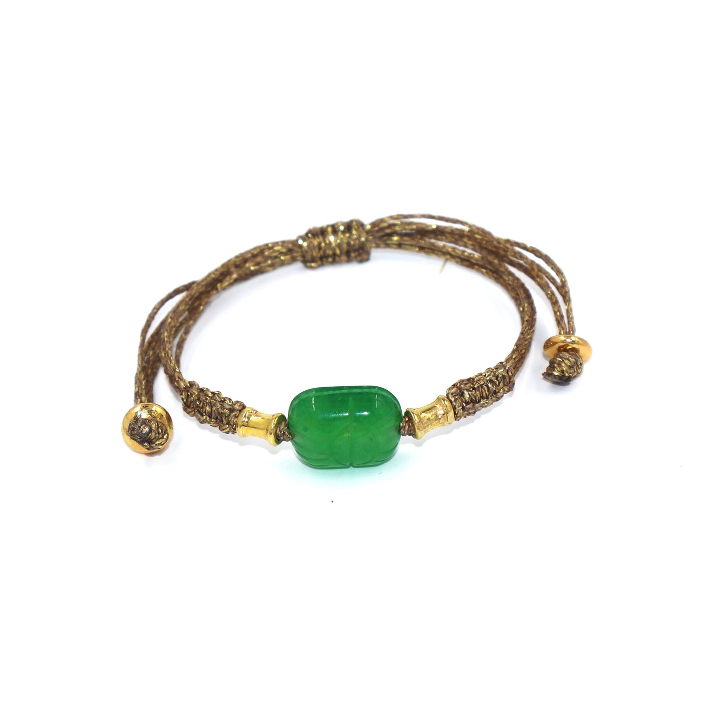 Green Agate Scarab Bracelet