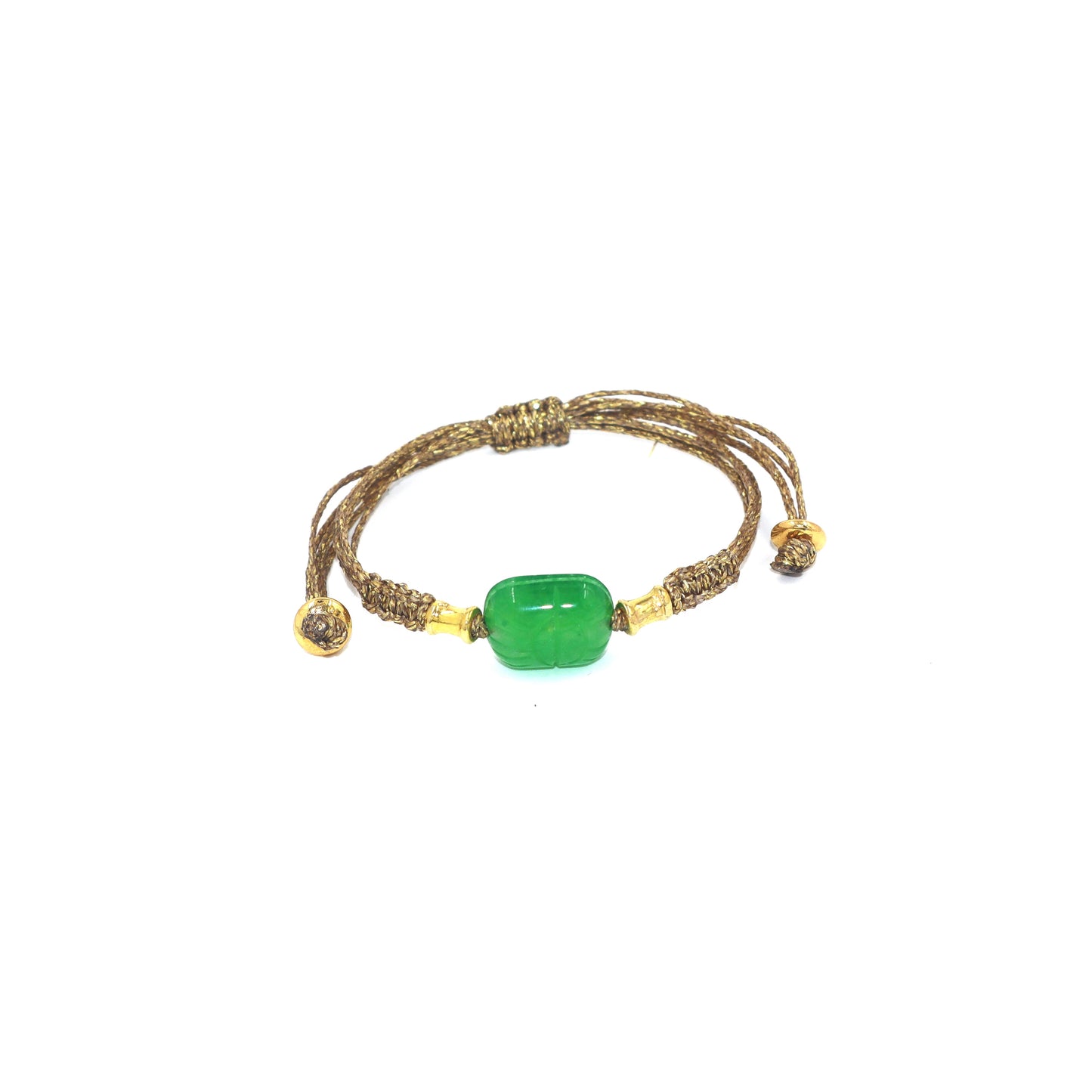 Green Agate Scarab Bracelet