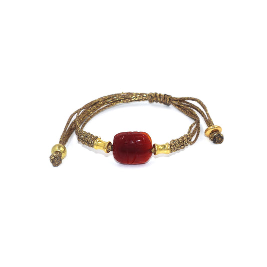 Carnelian Scarab Bracelet