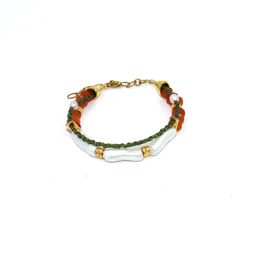 Crescent Moon Orange Bracelet