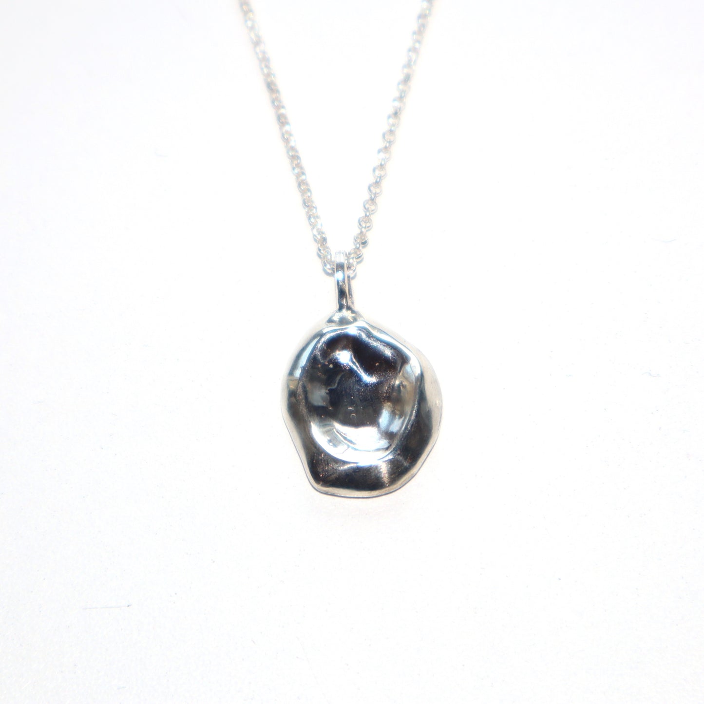 Solitare Silver Pendant Necklace