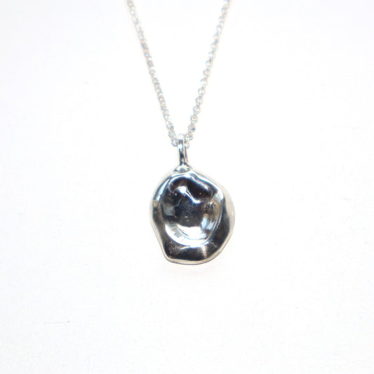 Solitare Silver Pendant Necklace