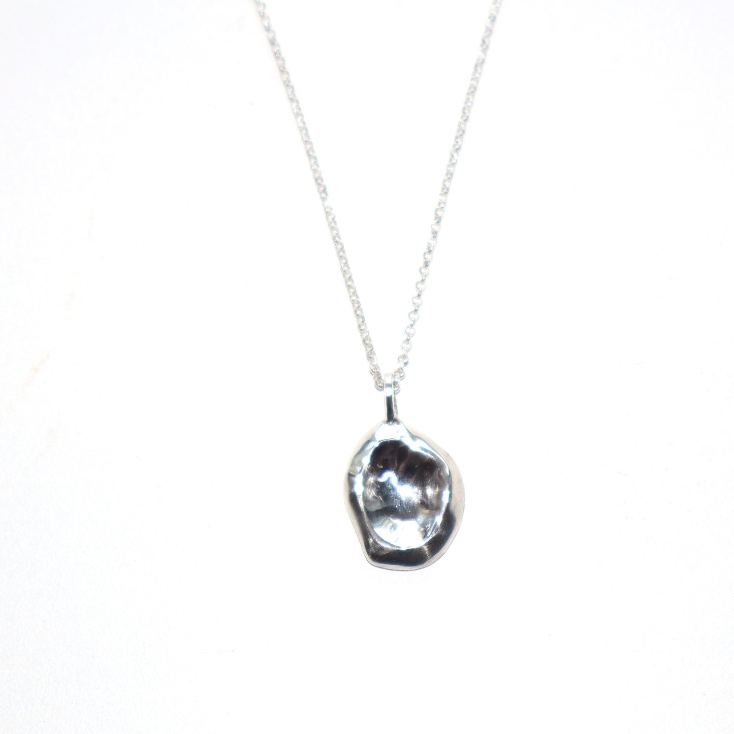 Solitare Silver Pendant Necklace