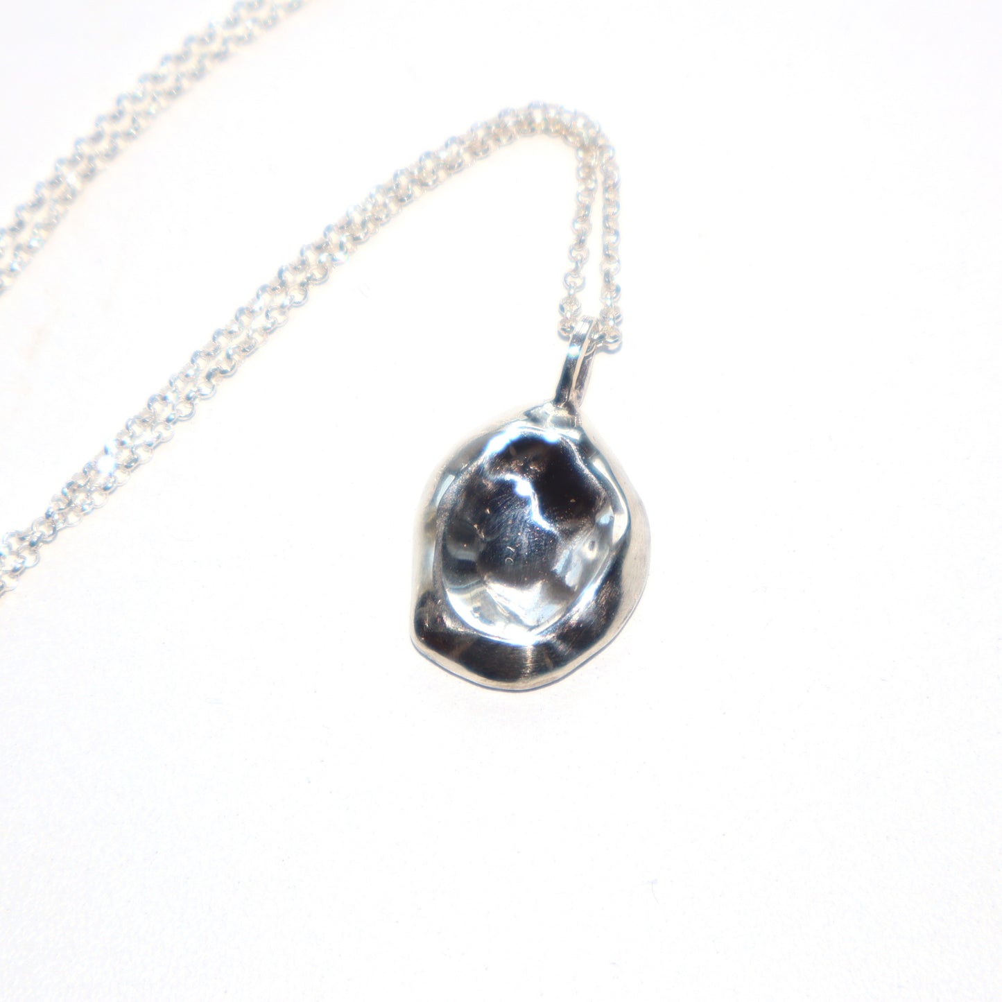 Solitare Silver Pendant Necklace