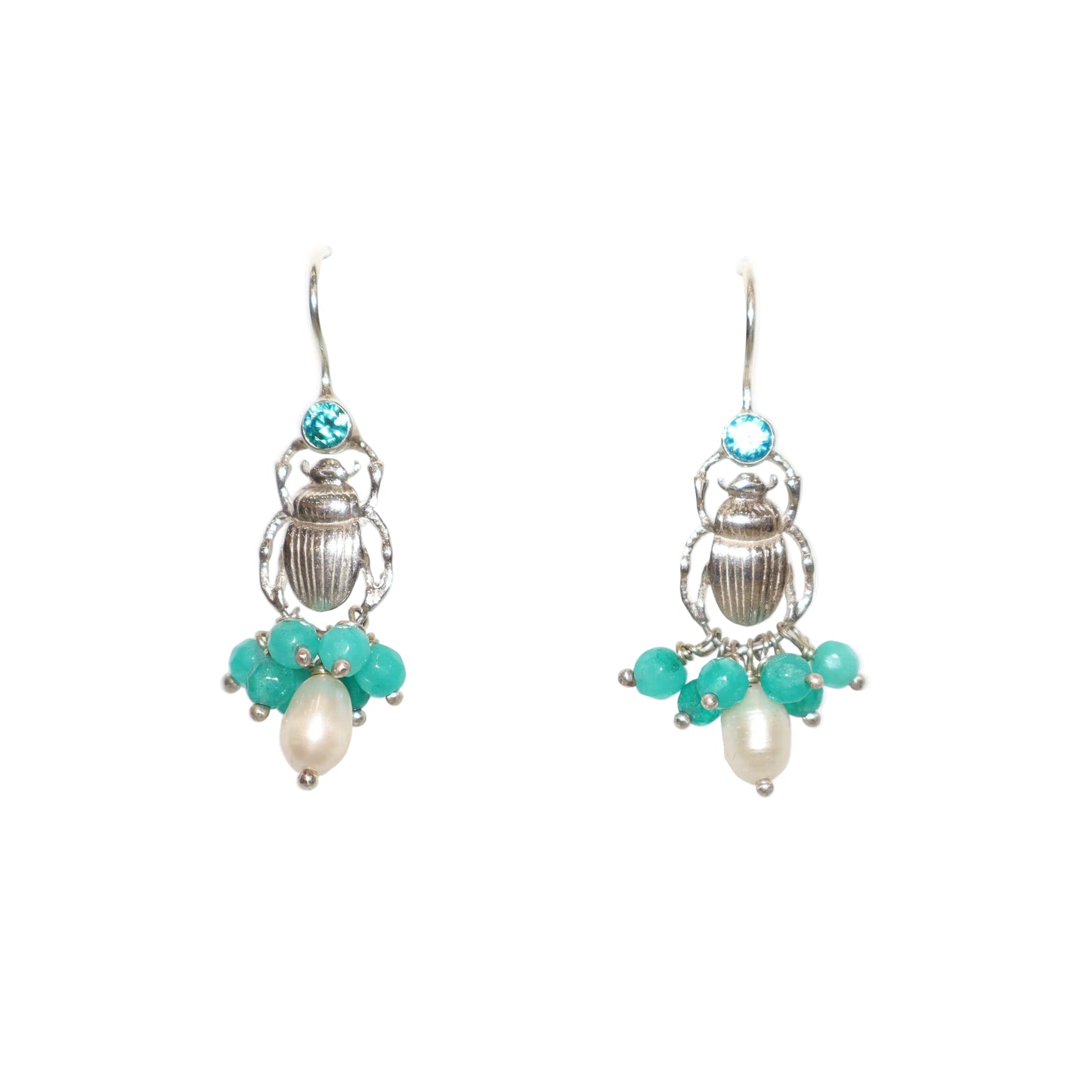 Beetle Droplet Earrings