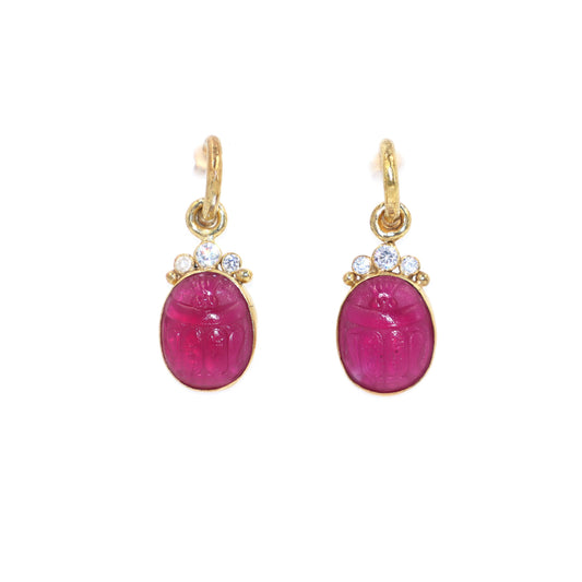 Scarab Hoops Earrings