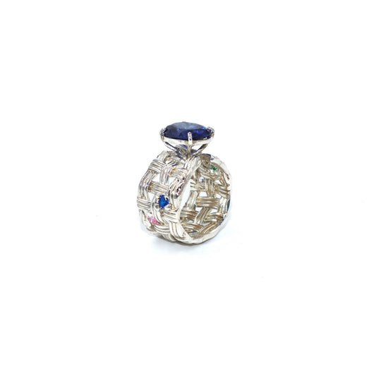 Princess Blue Saphire Ring
