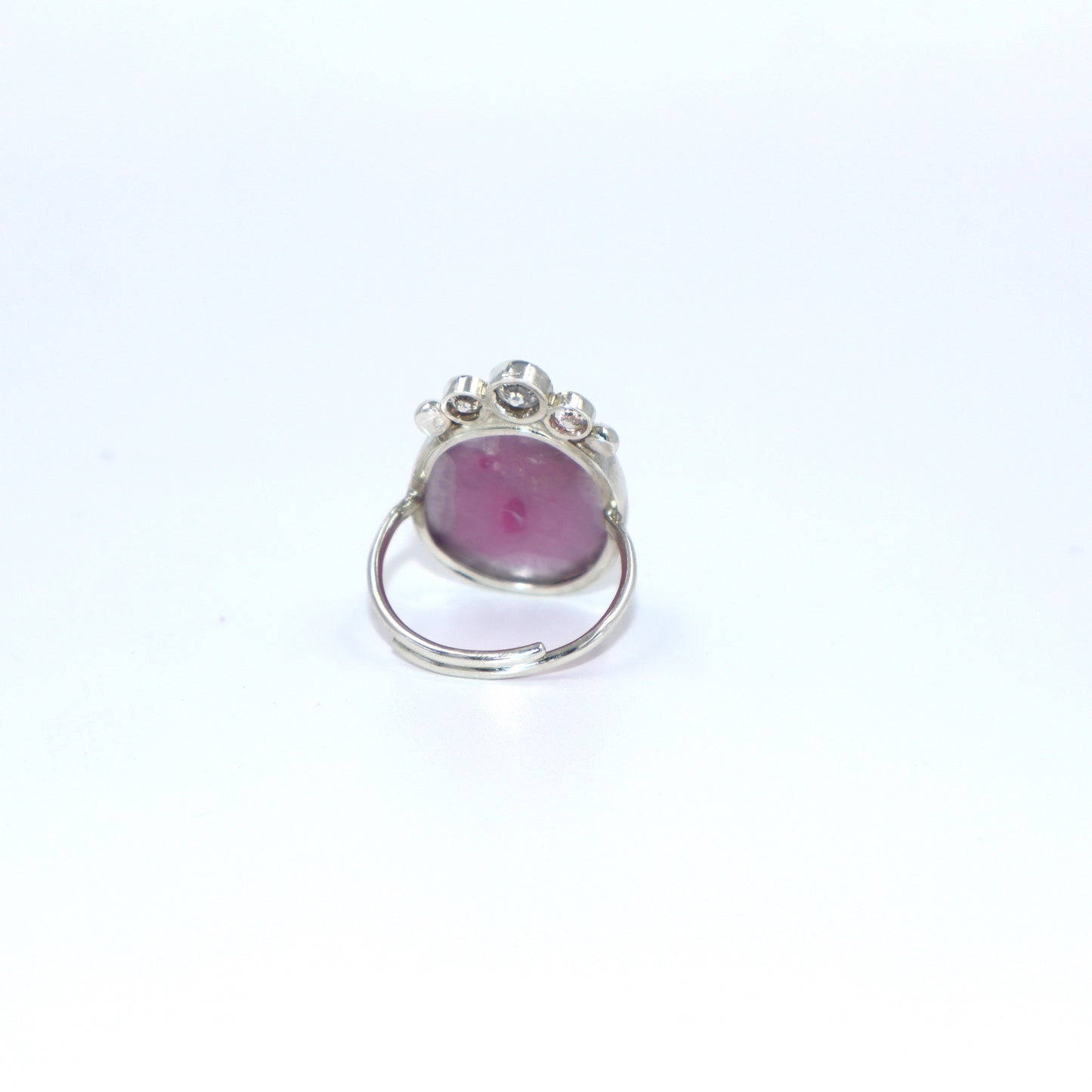 Fucshia Scarab-Zircons Ring