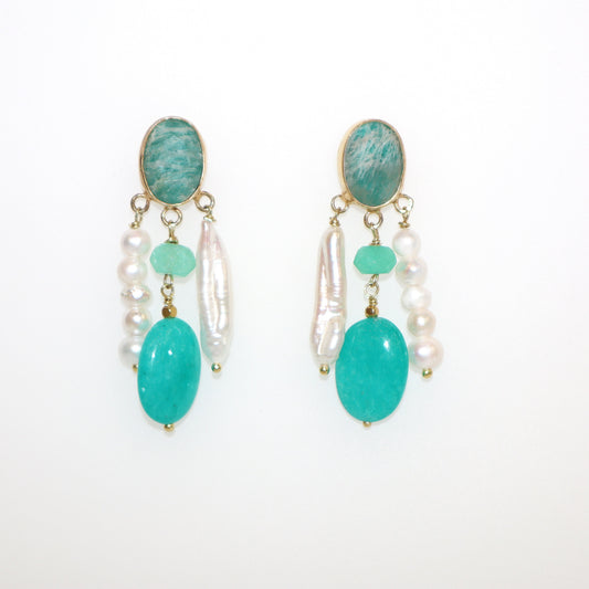 Jade Pearly Earrings
