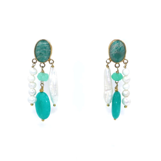 Jade Pearly Earrings
