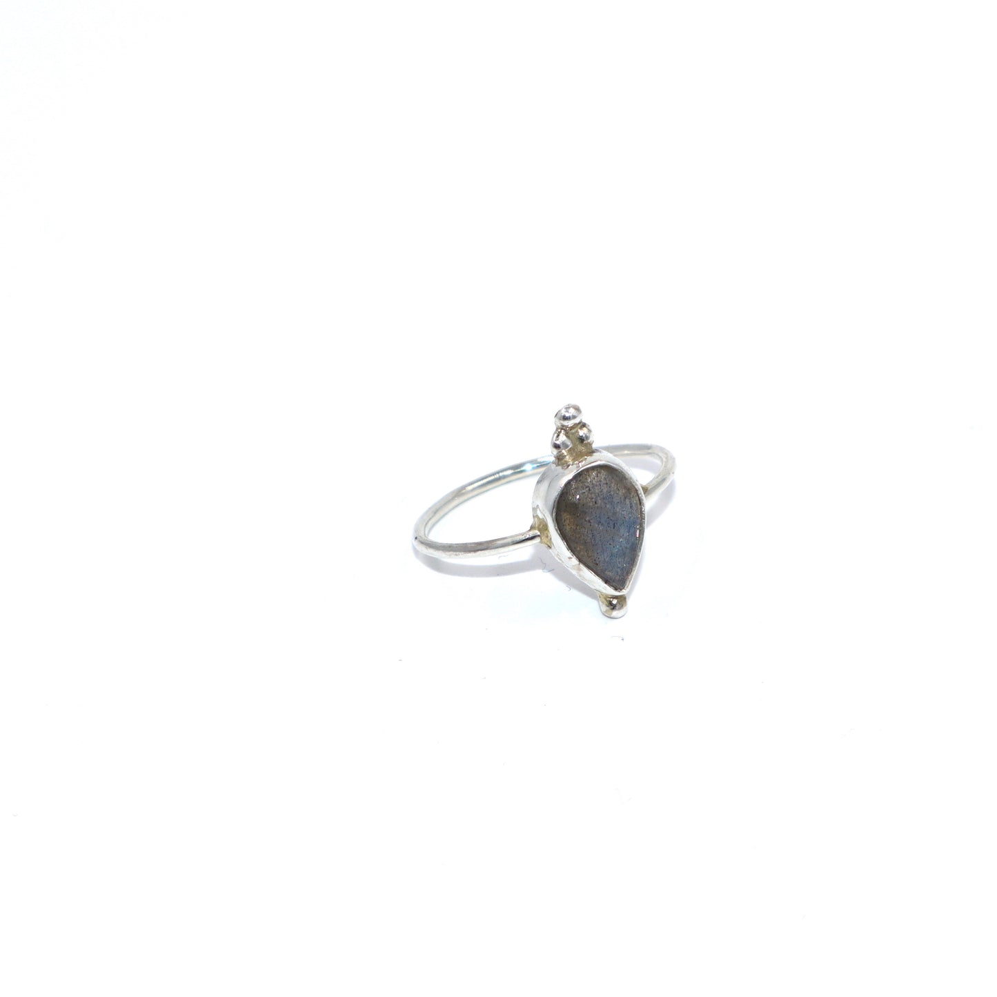 Labradorite Tear Drop Ring