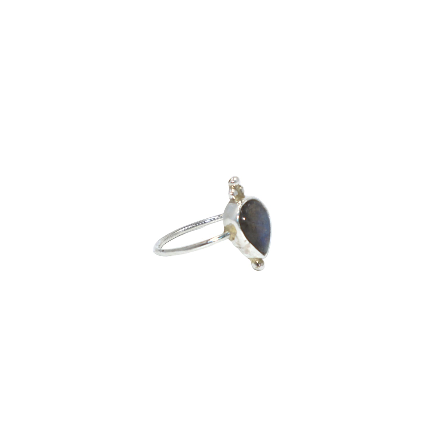 Labradorite Tear Drop Ring