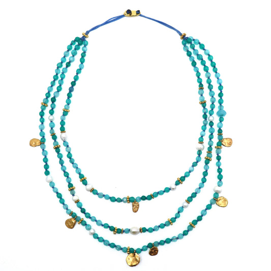 Triple Knotty Necklace