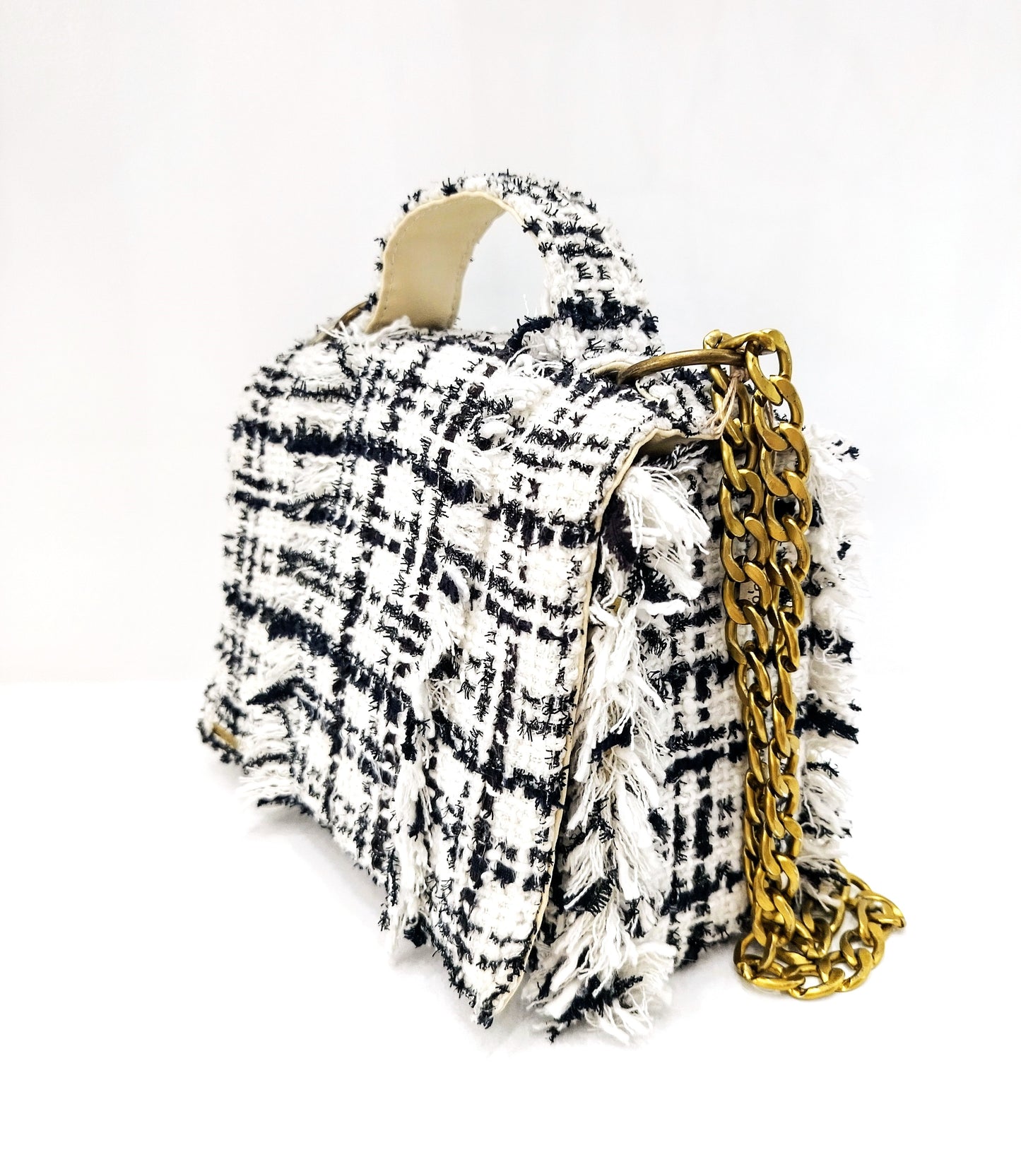 Black & White tweed bag