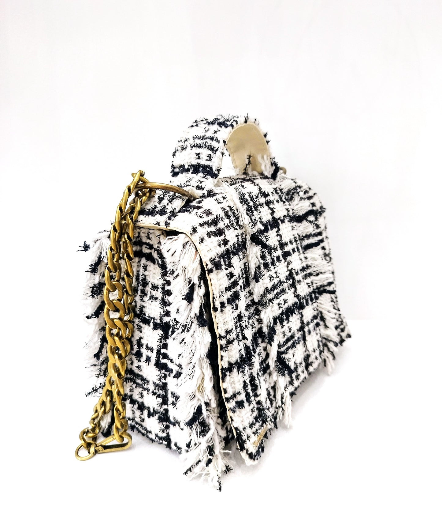 Black & White tweed bag