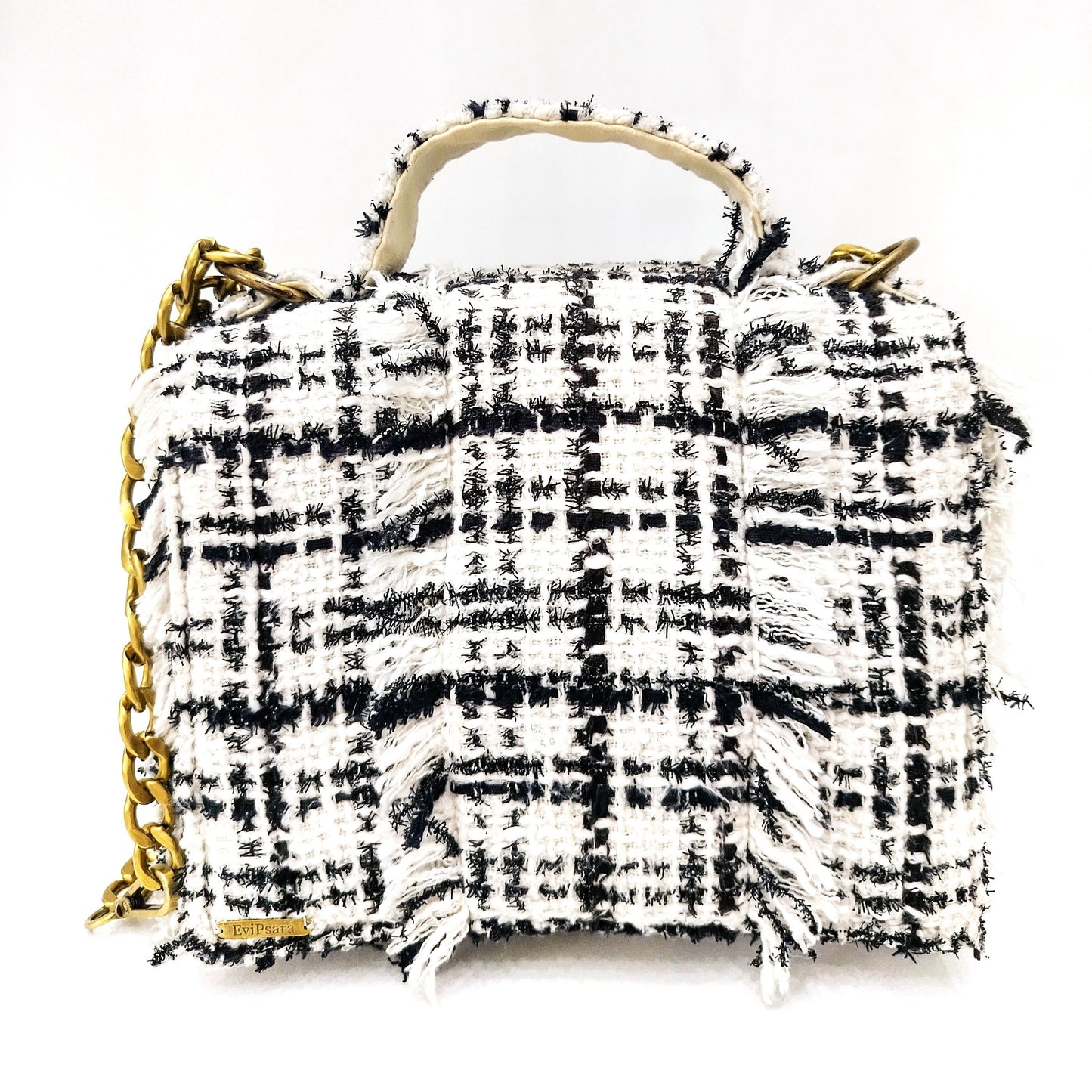 Black & White tweed bag