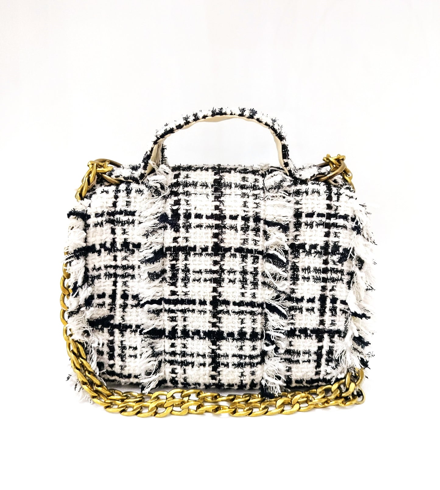 Black & White tweed bag