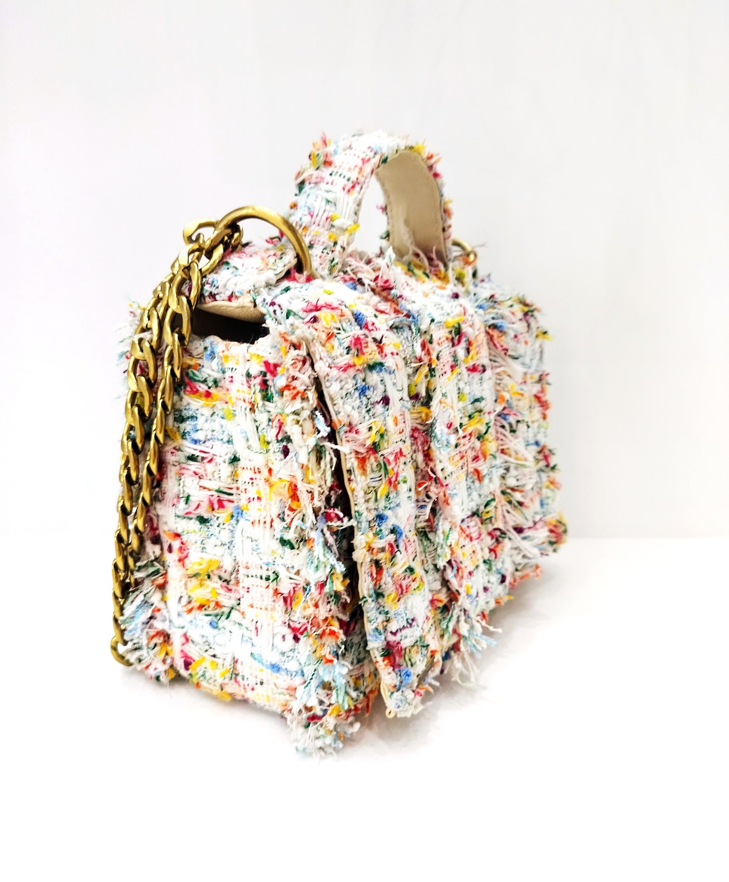 Multi Color Tweed Bag