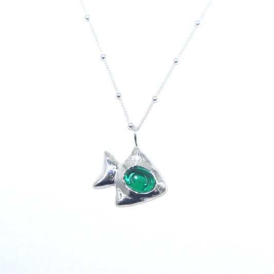 Poisson Green Pendant Necklace