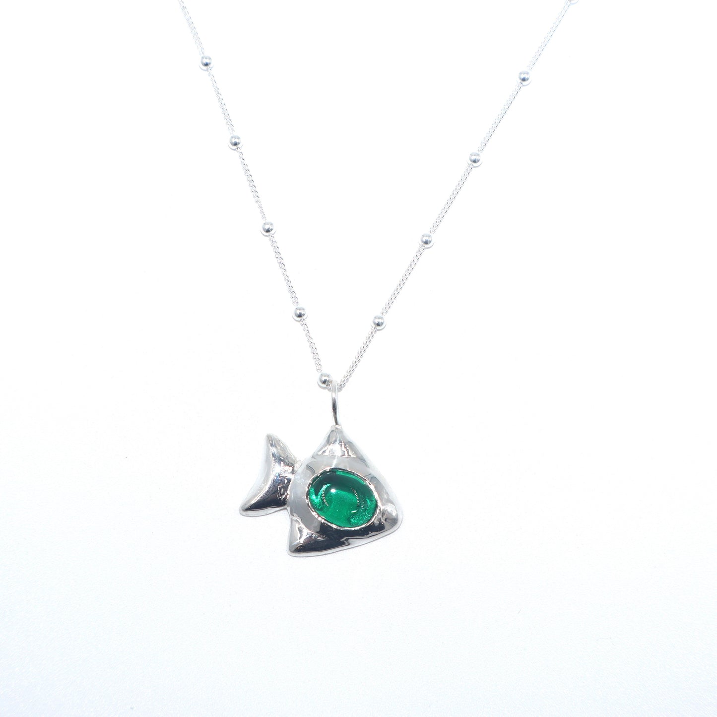 Poisson Green Pendant Necklace