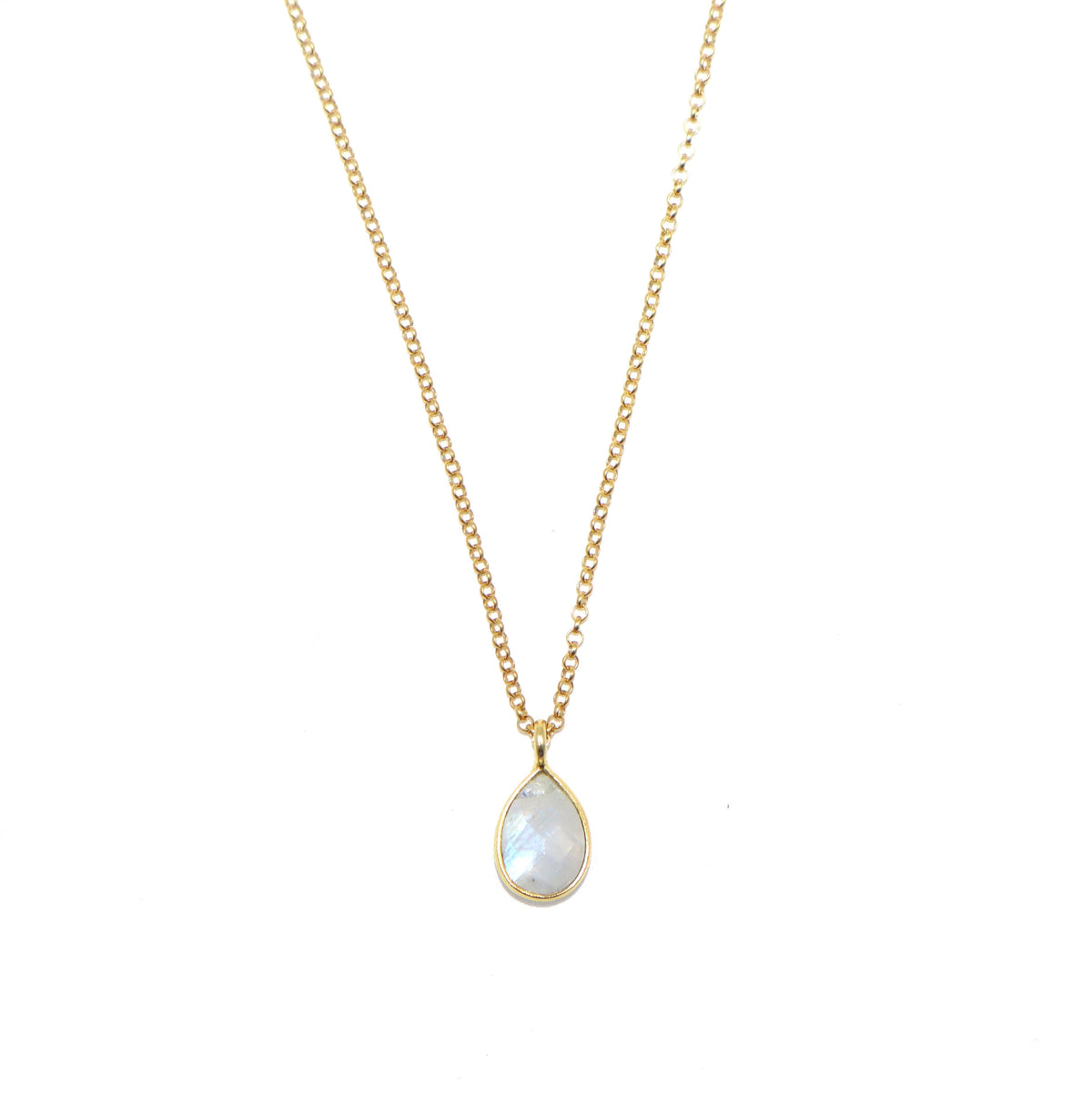 Snowfall Moonstone Pendant Necklace