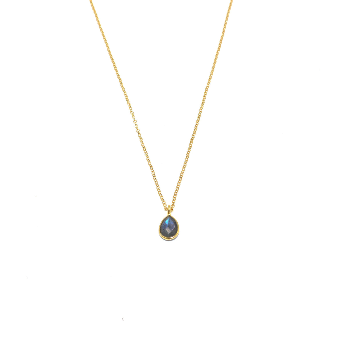 Snowfall Labradorite Pendant Necklace
