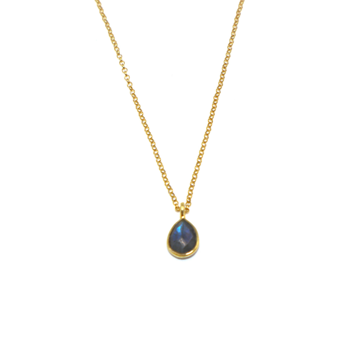 Snowfall Labradorite Pendant Necklace