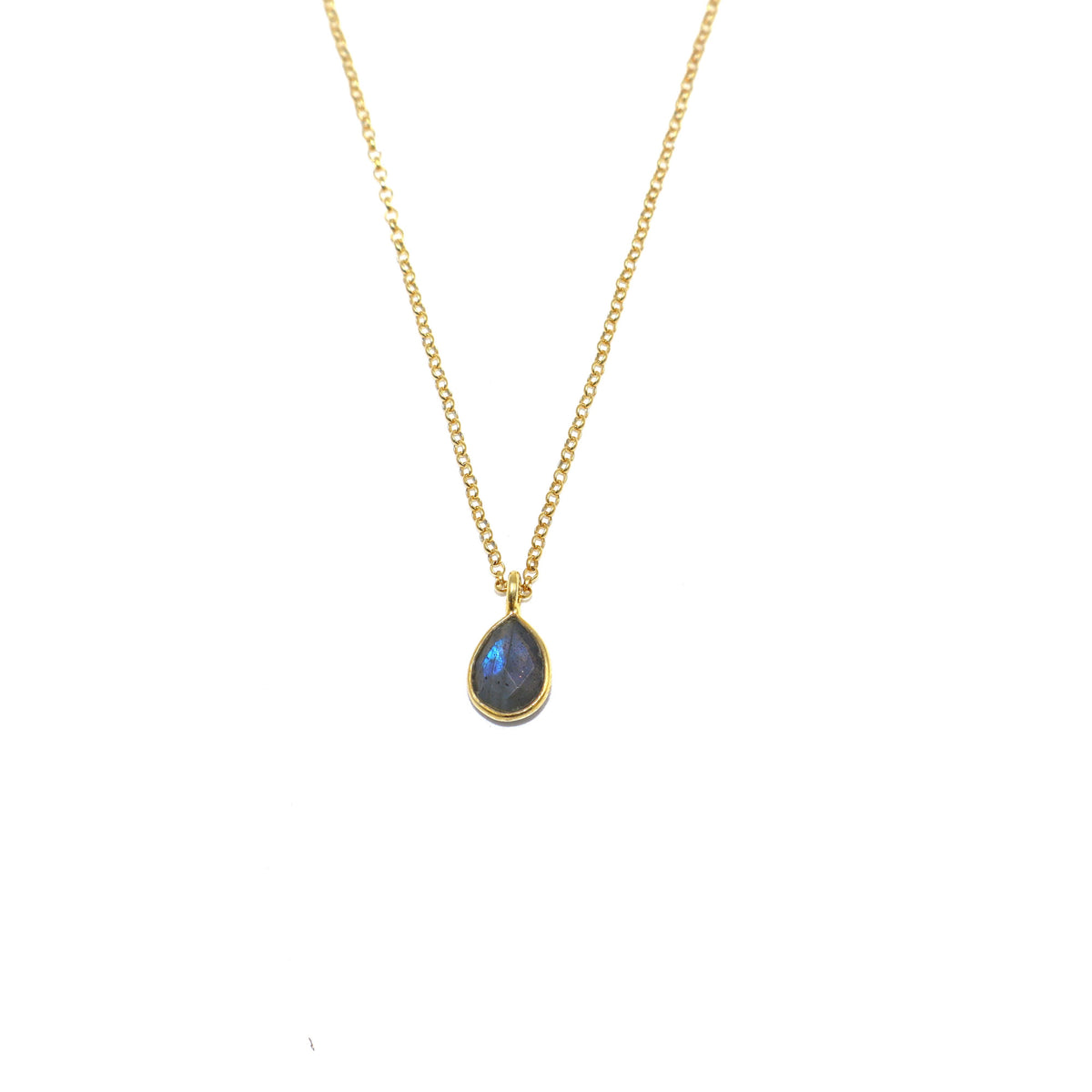 Snowfall Labradorite Pendant Necklace
