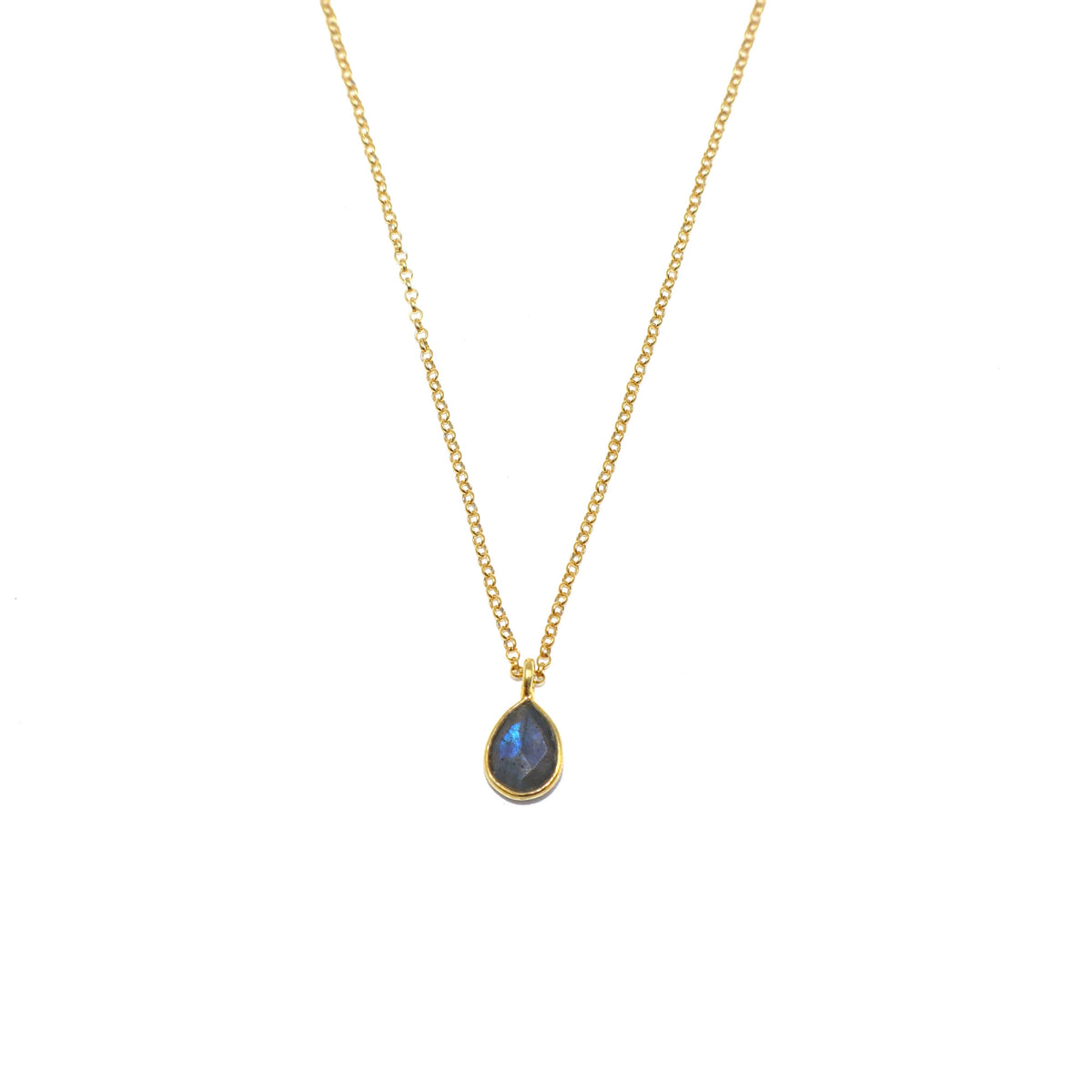 Snowfall Labradorite Pendant Necklace