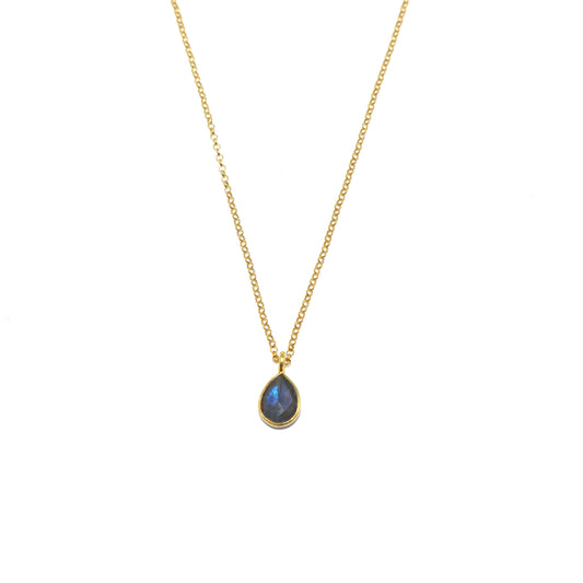 Snowfall Labradorite Pendant Necklace