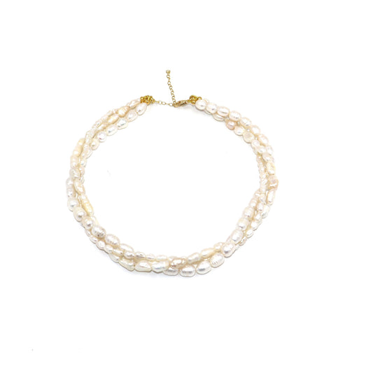 Triple Strand Pearls Necklace