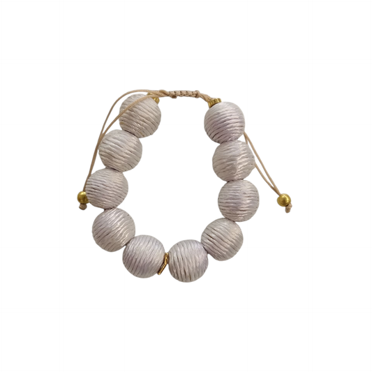 Sand White Raffia Bracelet