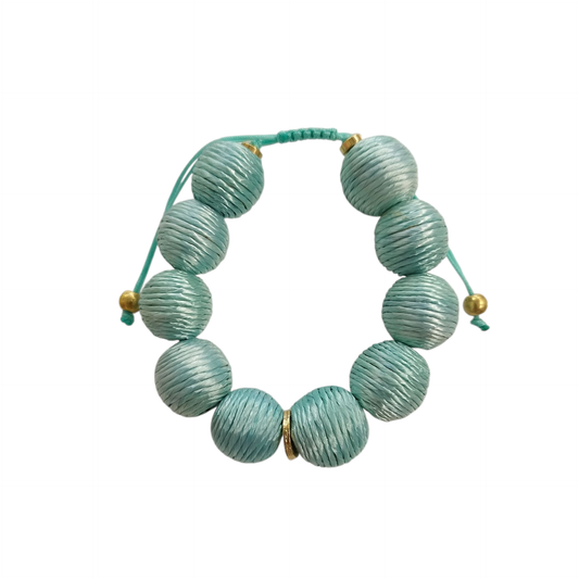 Turquoise Raffia Bracelet