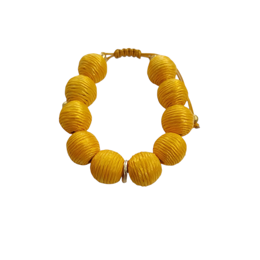 Yellow Raffia Bracelet