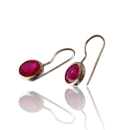 Red Ruby Earrings